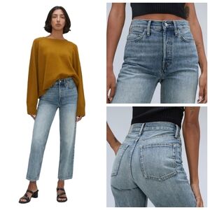 Everlane 26* Rigid Way-High Jeans Highrise Lightwash Straight Leg